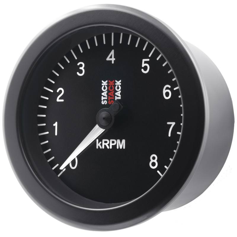 Autometer Stack Sport 88mm 0-8K RPM Tachometer - Black ST100-08 image 2