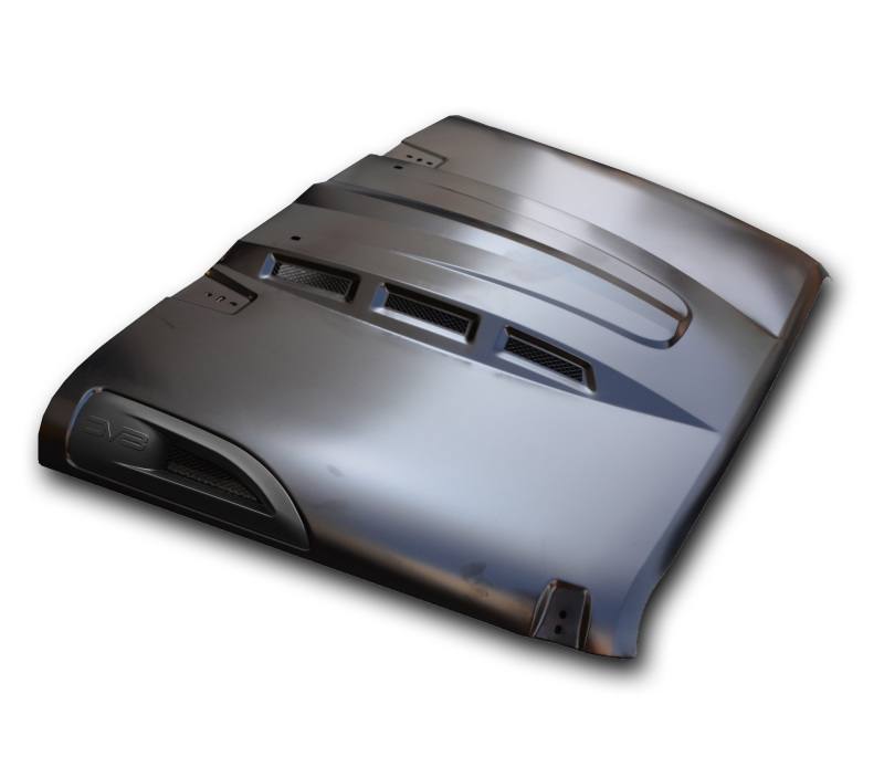 DV8 Offroad 07-18 Jeep Wrangler JK Metal Heat Dispersion Hood - Primer Black hdmb07-02 image 2