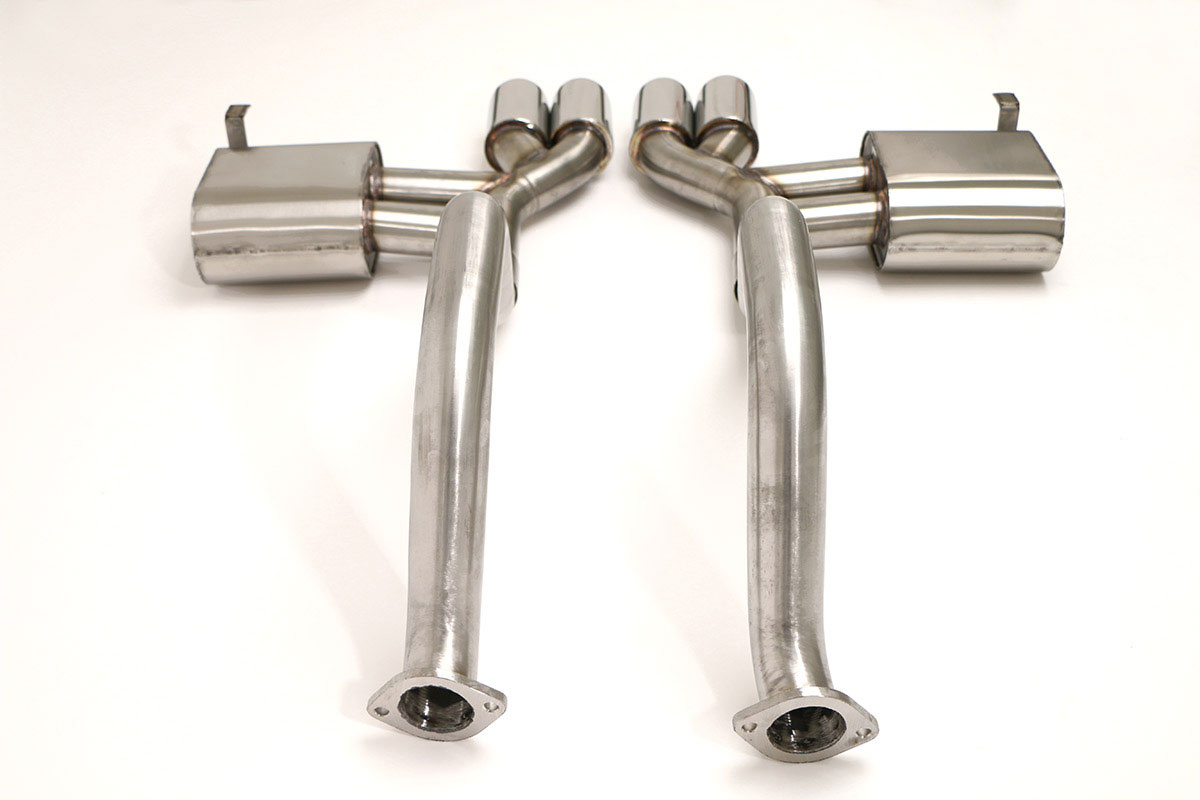 B&B PRT Exhaust System with Quad Round Tips Corvette C5 FCOR-0215 image 2