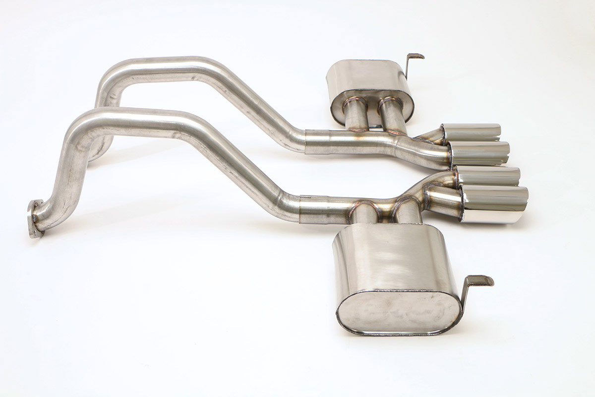 B&B PRT Exhaust System with Quad Round Tips Corvette C5 FCOR-0215 image 4