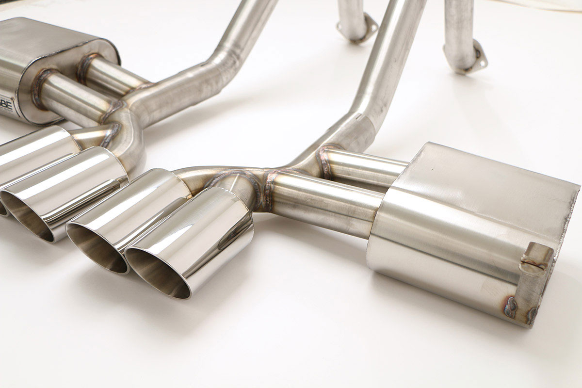 B&B PRT Exhaust System with Quad Round Tips Corvette C5 FCOR-0215 image 5