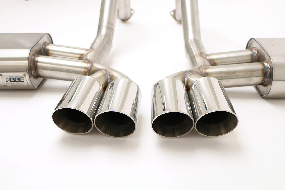 B&B PRT Exhaust System with Quad Round Tips Corvette C5 FCOR-0215 image 6