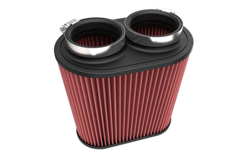 K&N Universal Clamp-On Air Filter 3in Dual Flange 9in x 6in Base 7.5in x 3.688in Top 7.5in Height ru6104 image 2