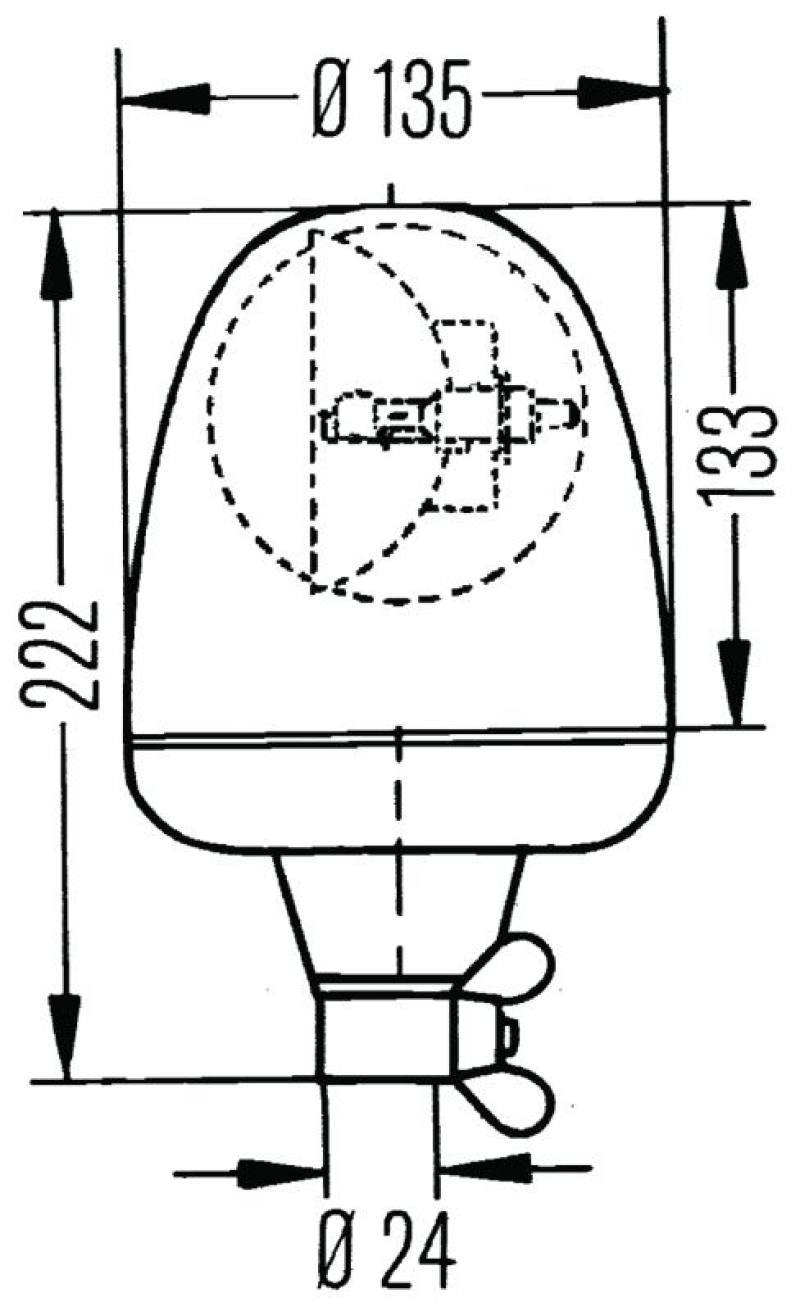 Hella Rotating Beacon H 12V Yellow Mgs12 2Rl 006846001 image 4