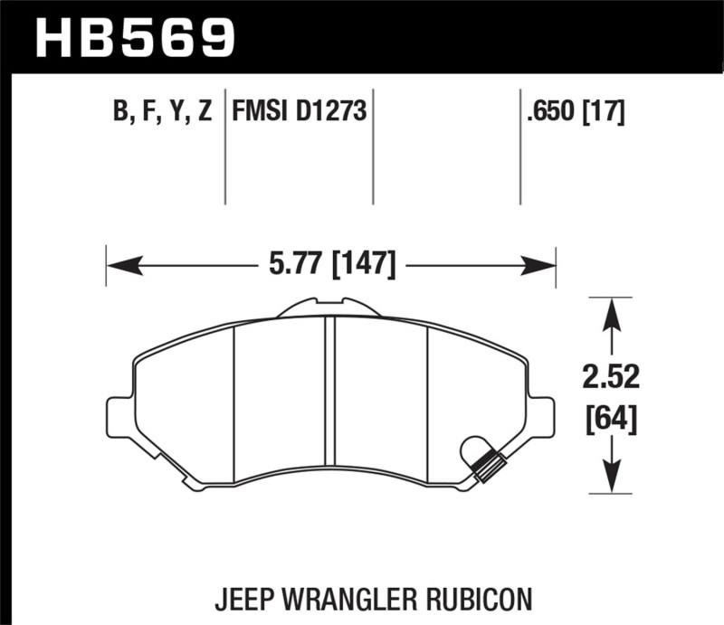 Hawk LTS Street Brake Pads HB569Y.650 image 2