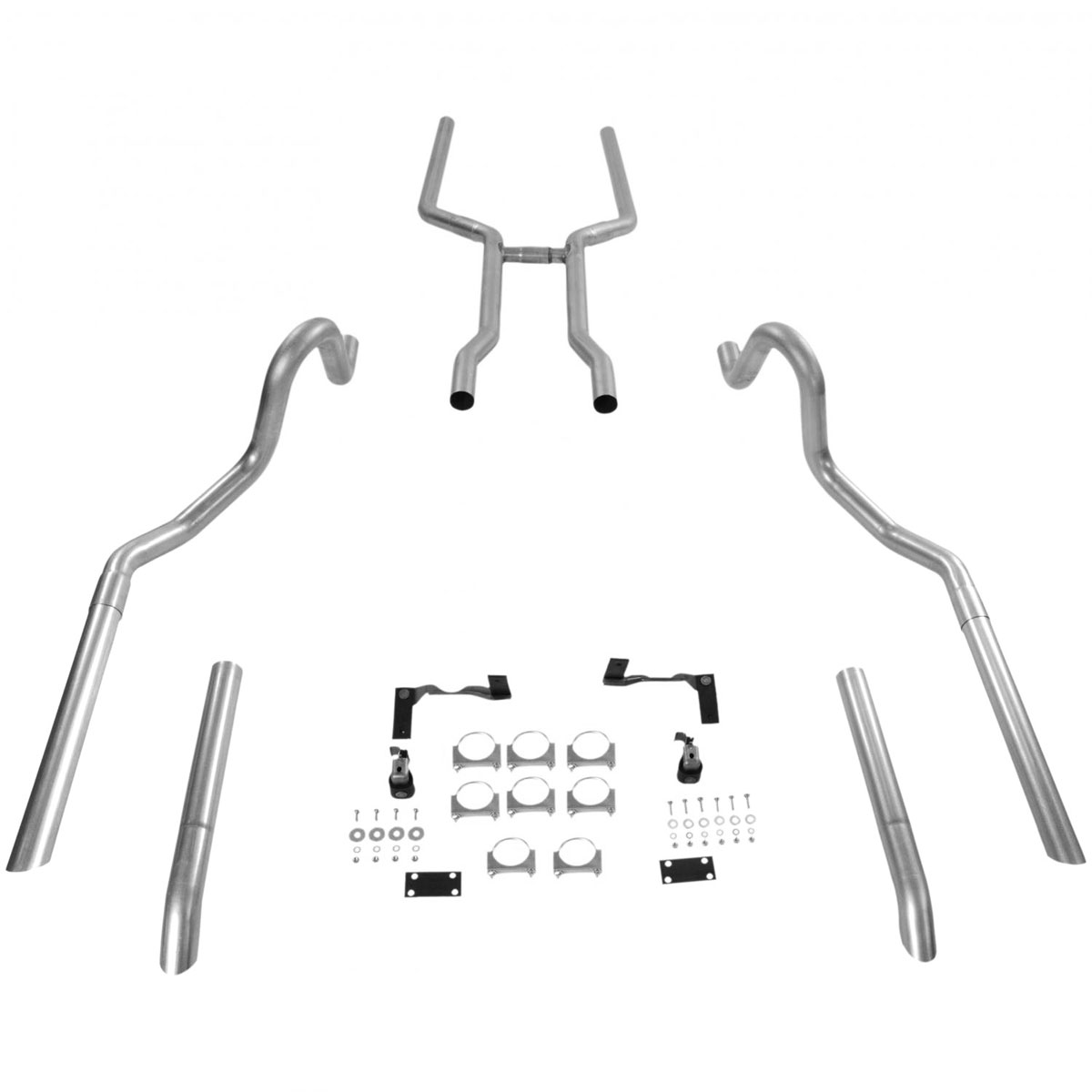 Flowmaster GM A-Body V8 All 2.50 Tubing From Trans X-Member Back, Dual Out Rear 17107 image 3