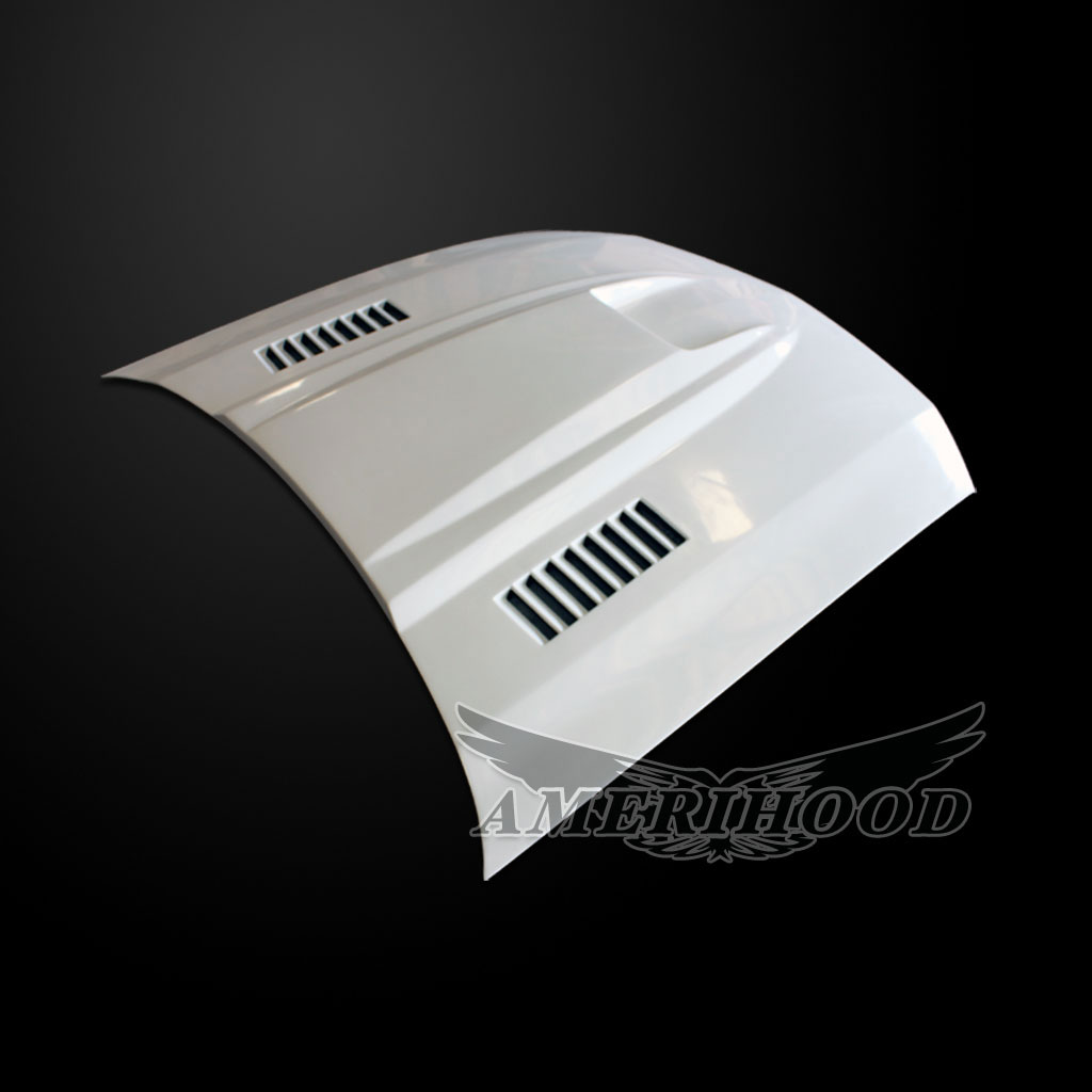 Amerihood Ford Mustang Type-SMS Style Functional Heat Extraction Ram Air Hood FM05AHSMSFHW image 7