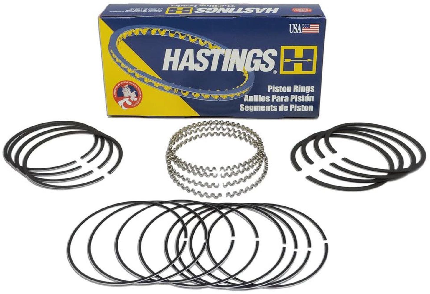 HASTINGS Piston Ring Set 3.736 Bore 5/64 5/64 3/16 5499