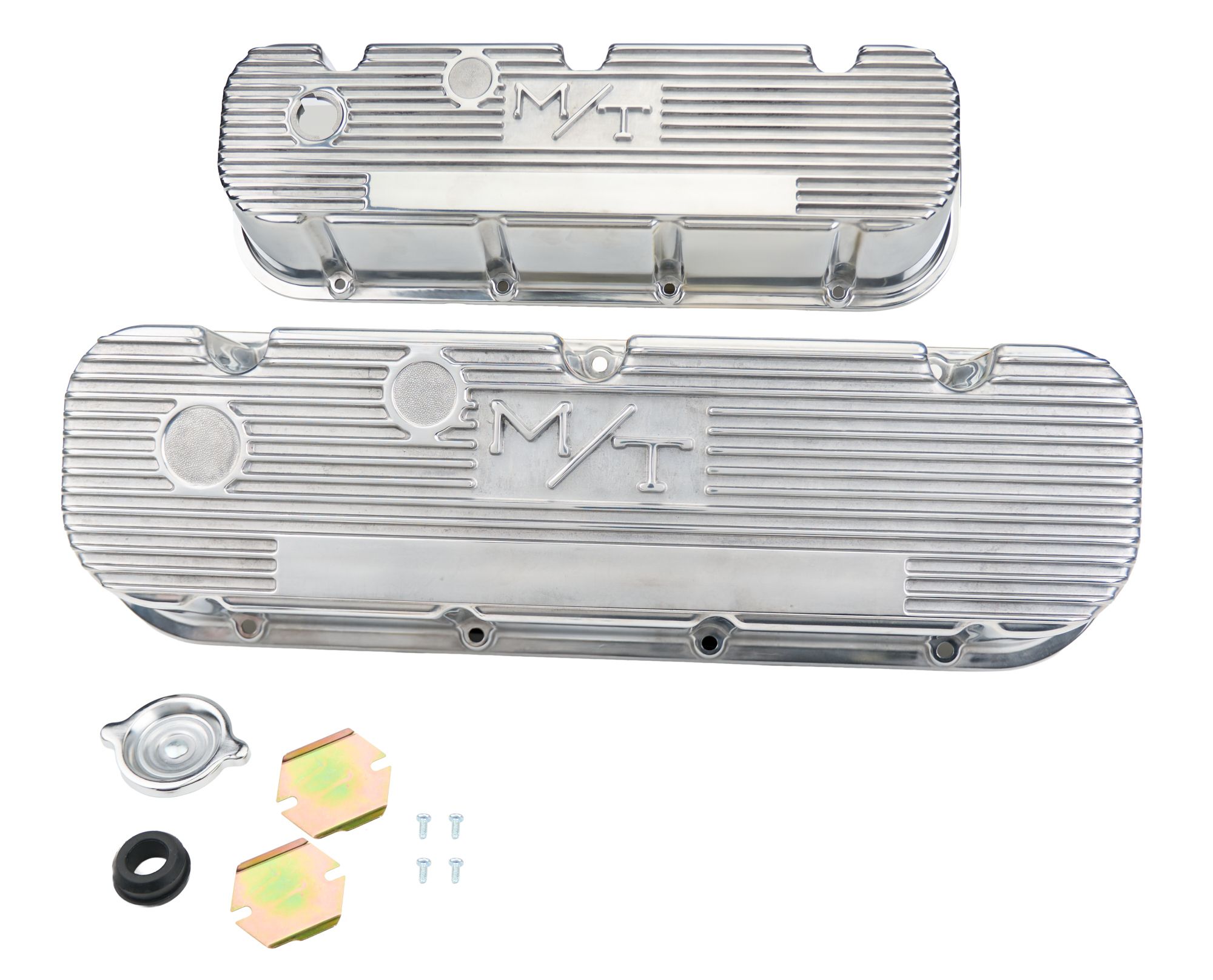 HOLLEY M/T Polished Valve Cover Set - BBC Tall 241151