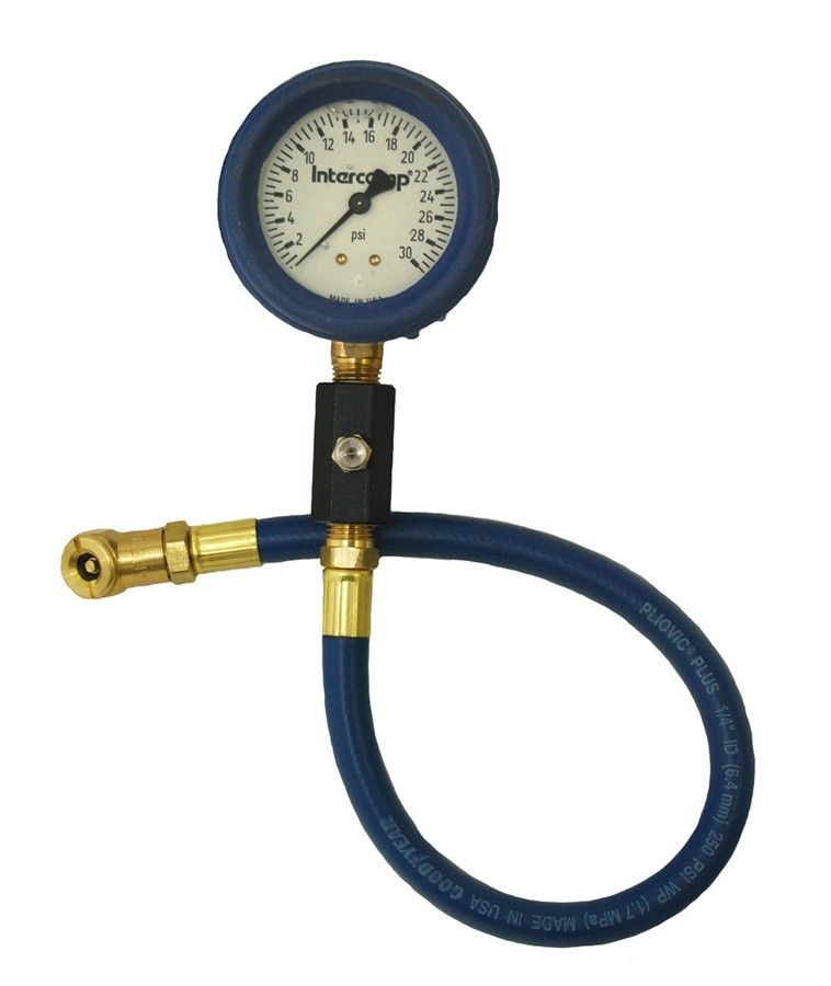 INTERCOMP Deluxe Air Gauge 2.5in 0-30 Liquid Filled 360066