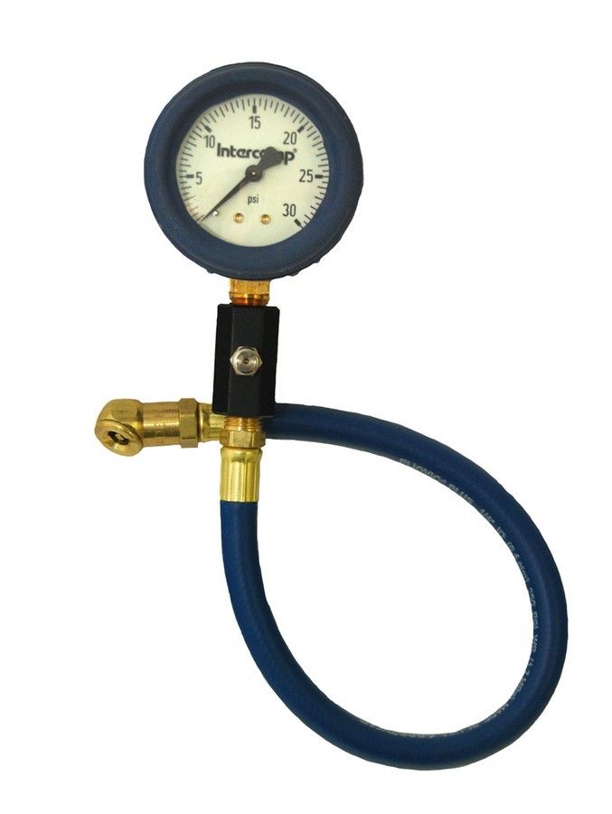 INTERCOMP Deluxe Air Gauge 2.5in 0-30 Glow-in Dark 360069