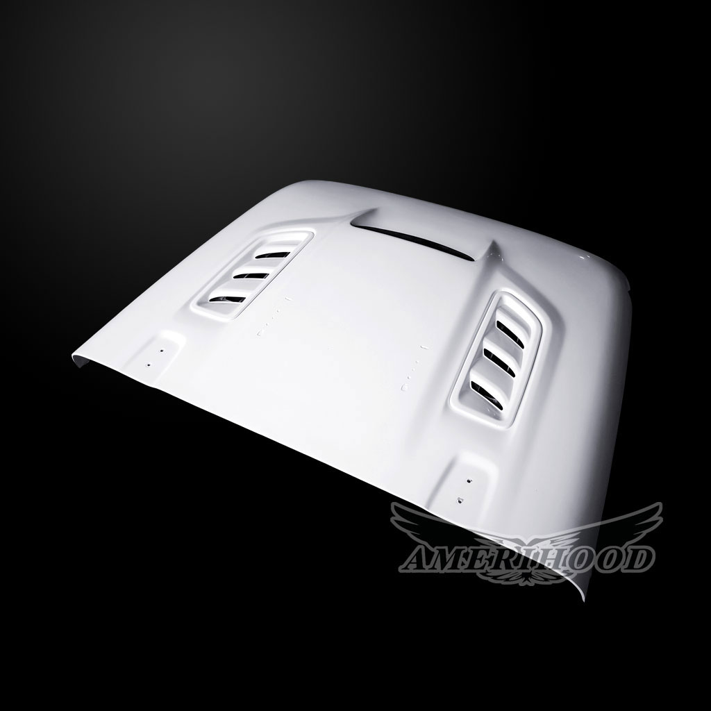 Amerihood Jeep Wrangler JL Type VIP Style Functional Heat Extractor Ram Air Hood JW18AHVIPFHWJL image 2