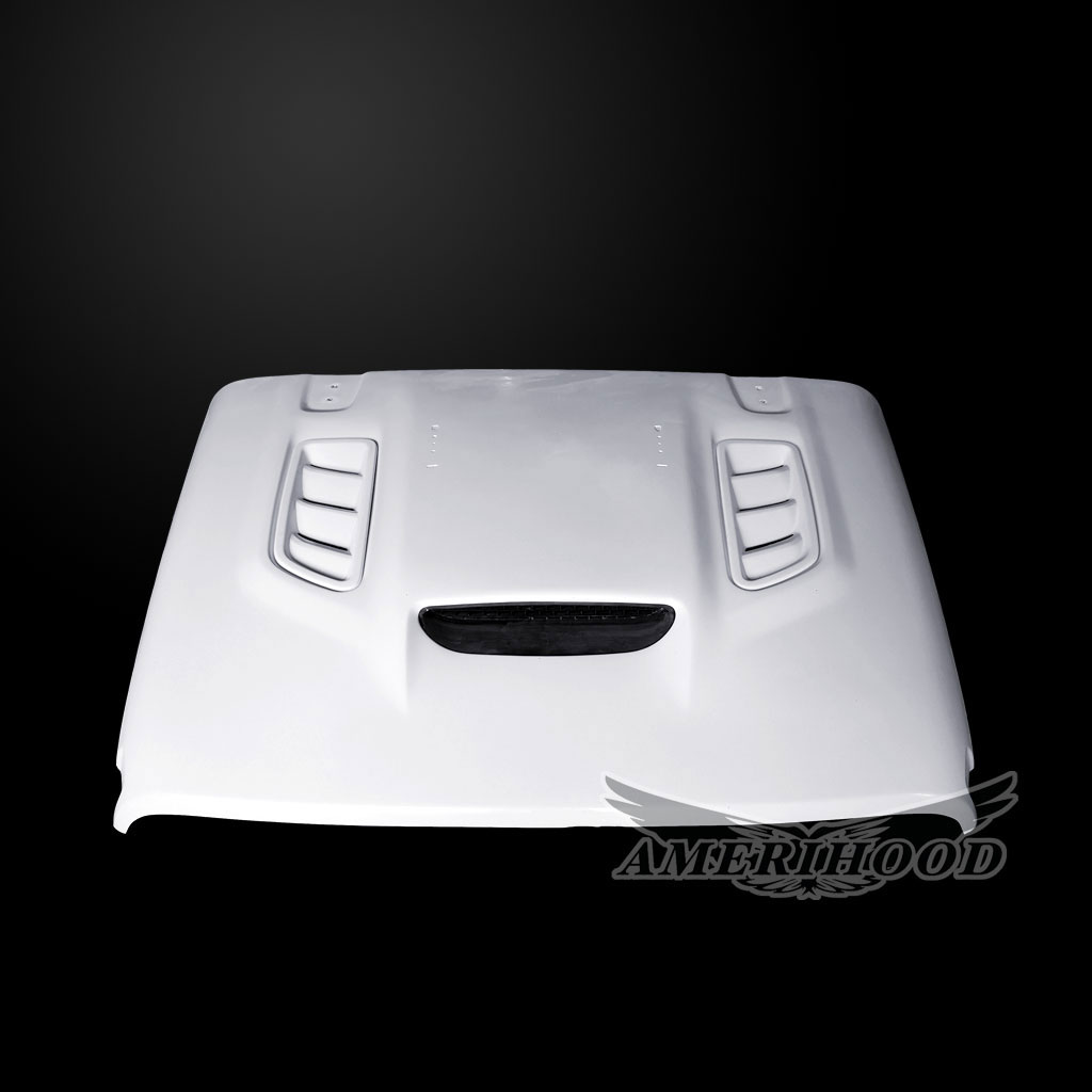Amerihood Jeep Wrangler JL Type VIP Style Functional Heat Extractor Ram Air Hood JW18AHVIPFHWJL image 3