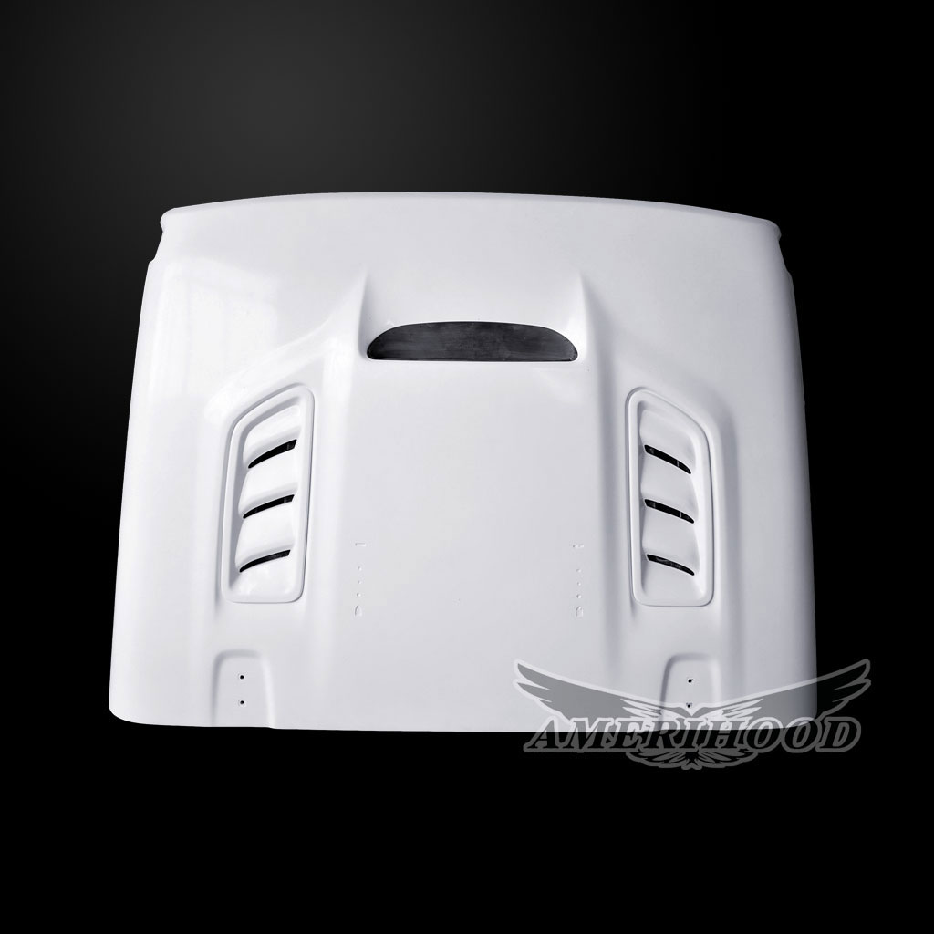 Amerihood Jeep Wrangler JL Type VIP Style Functional Heat Extractor Ram Air Hood JW18AHVIPFHWJL image 4
