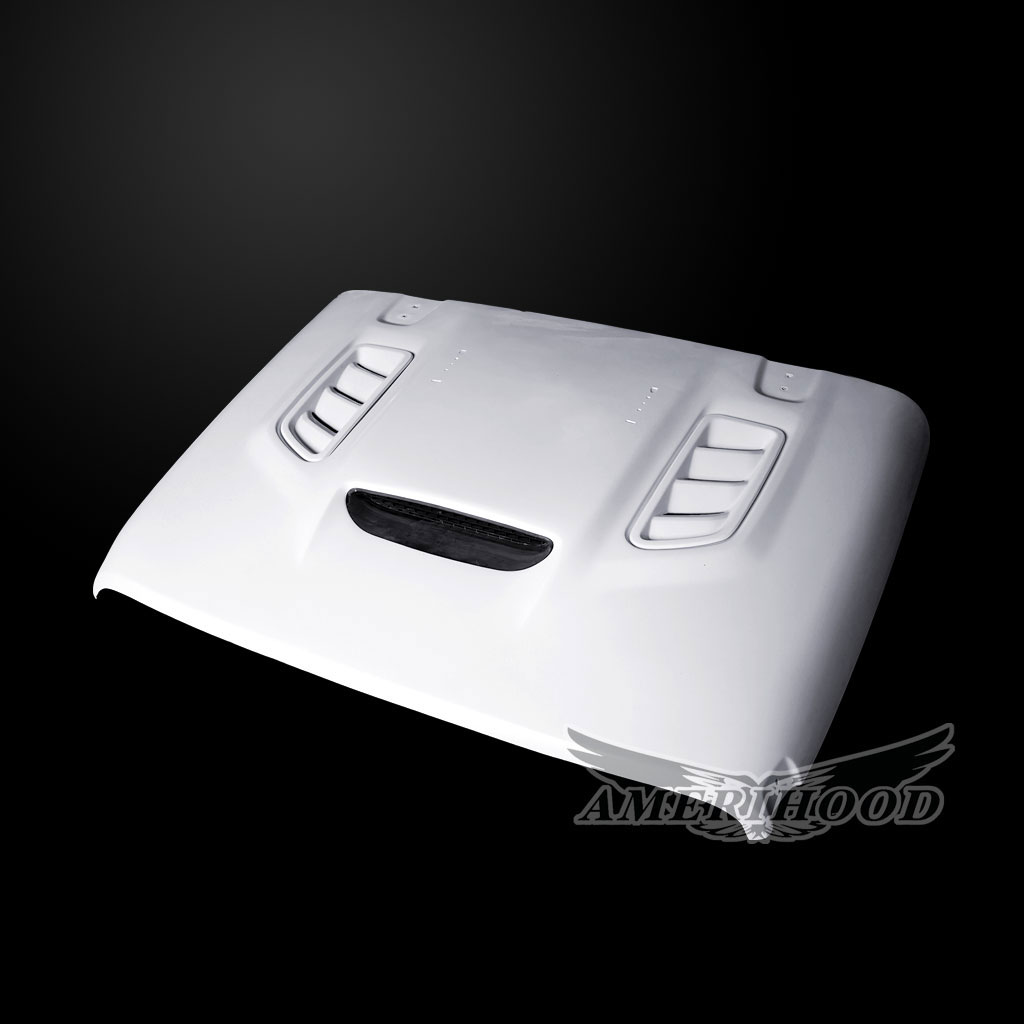 Amerihood Jeep Wrangler JL Type VIP Style Functional Heat Extractor Ram Air Hood JW18AHVIPFHWJL image 6