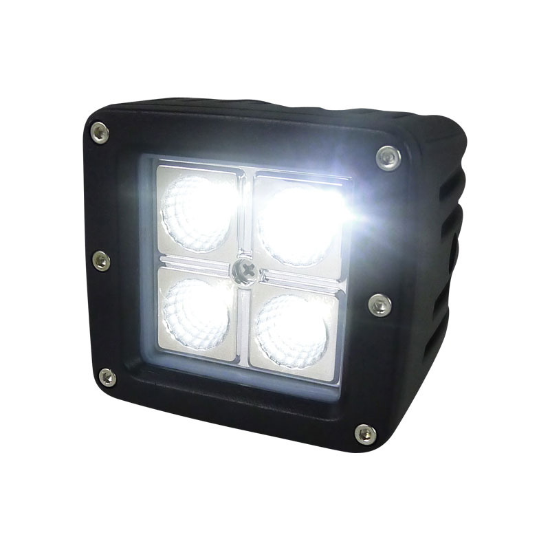 SPEC-D Tuning 3 4 LED Work Light Square - Flood Beam Pattern lf-3204fsq