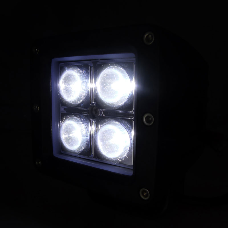 SPEC-D Tuning 3 4 LED Work Light Square - Spot Beam Pattern lf-3204ssq image 6