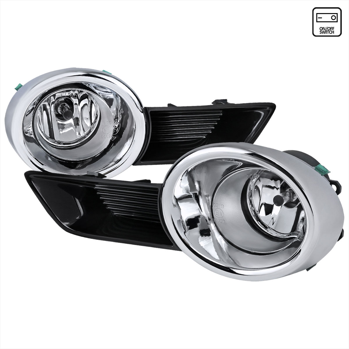 Spec D Tuning Lf Hldr08coem Dl Toyota Highlander Clear Fog Lights With Wiring 08 11