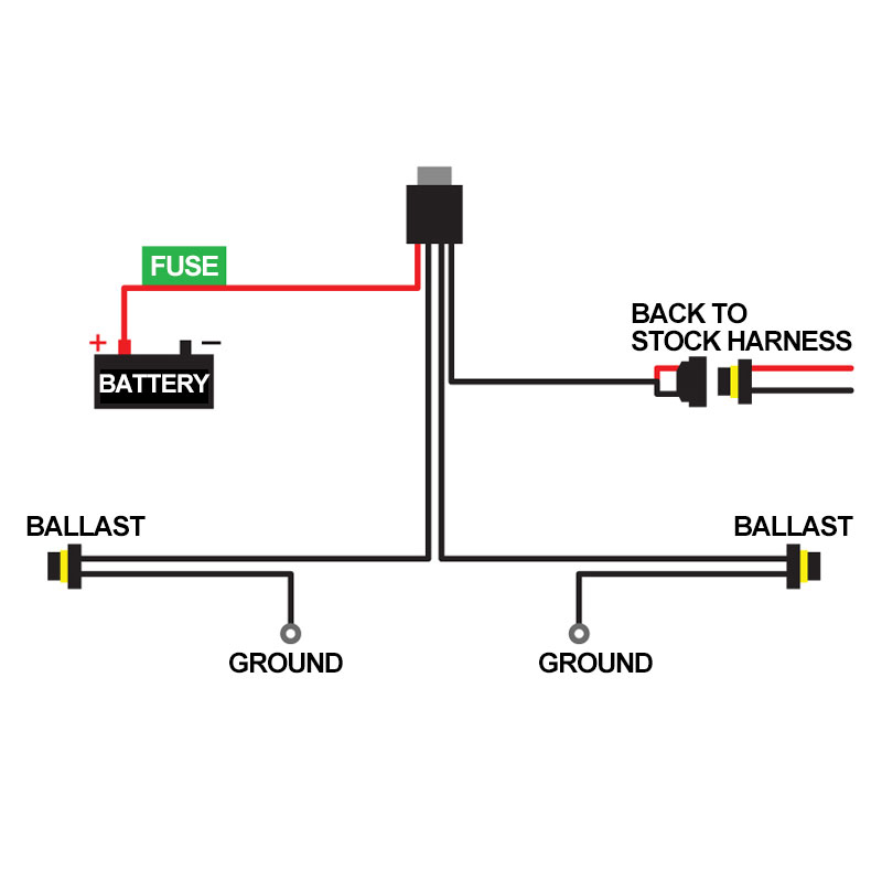 Spec-D Tuning All All Xenon Unit Coversion Wiring Kit, All LF-WIREHIDCNV image 3