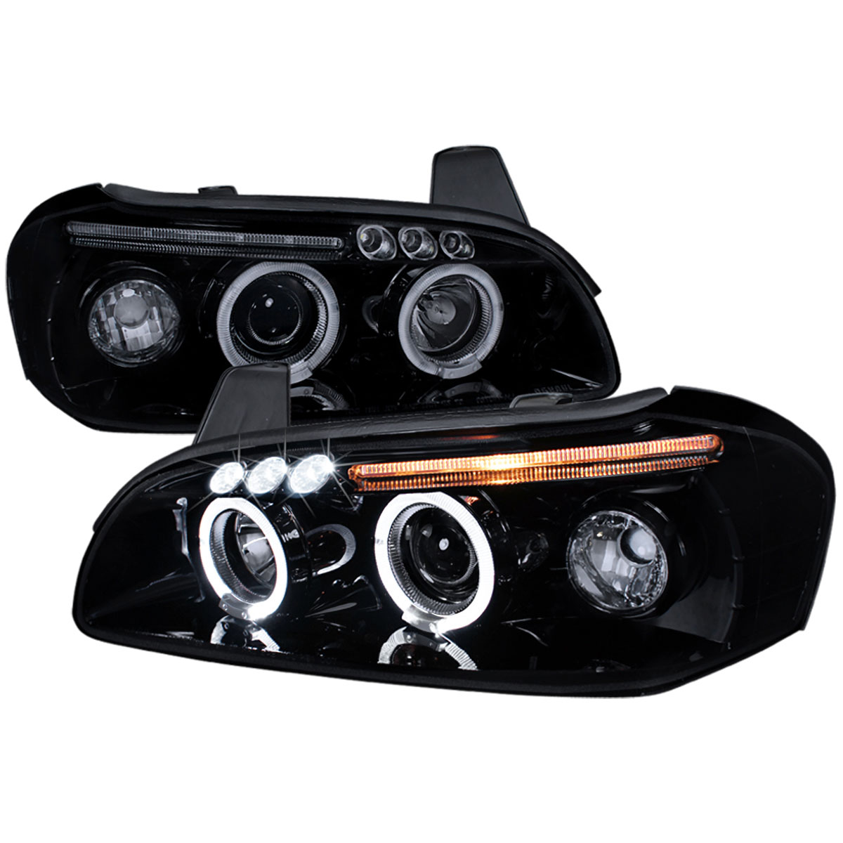 SpecD Tuning Nissan Maxima Projector Headlight Gloss Black Housing