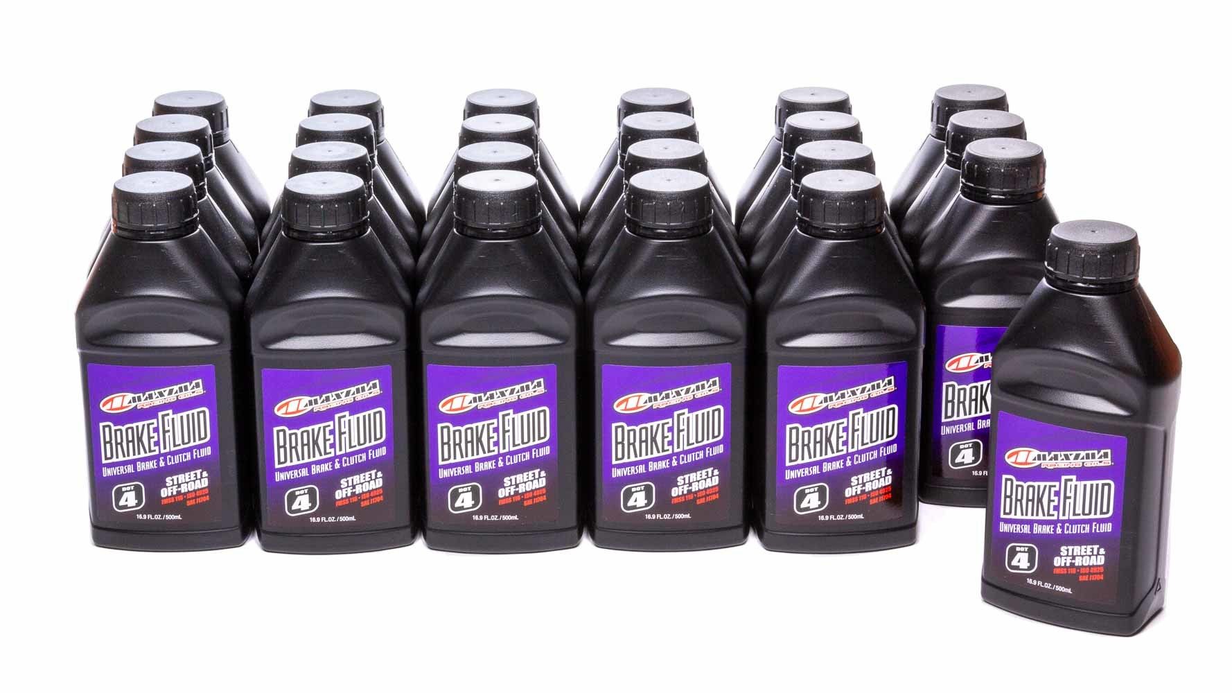 MAXIMA RACING OILS Brake Fluid Dot 4 Case 24 x 16.9oz. Bottle 80-86916