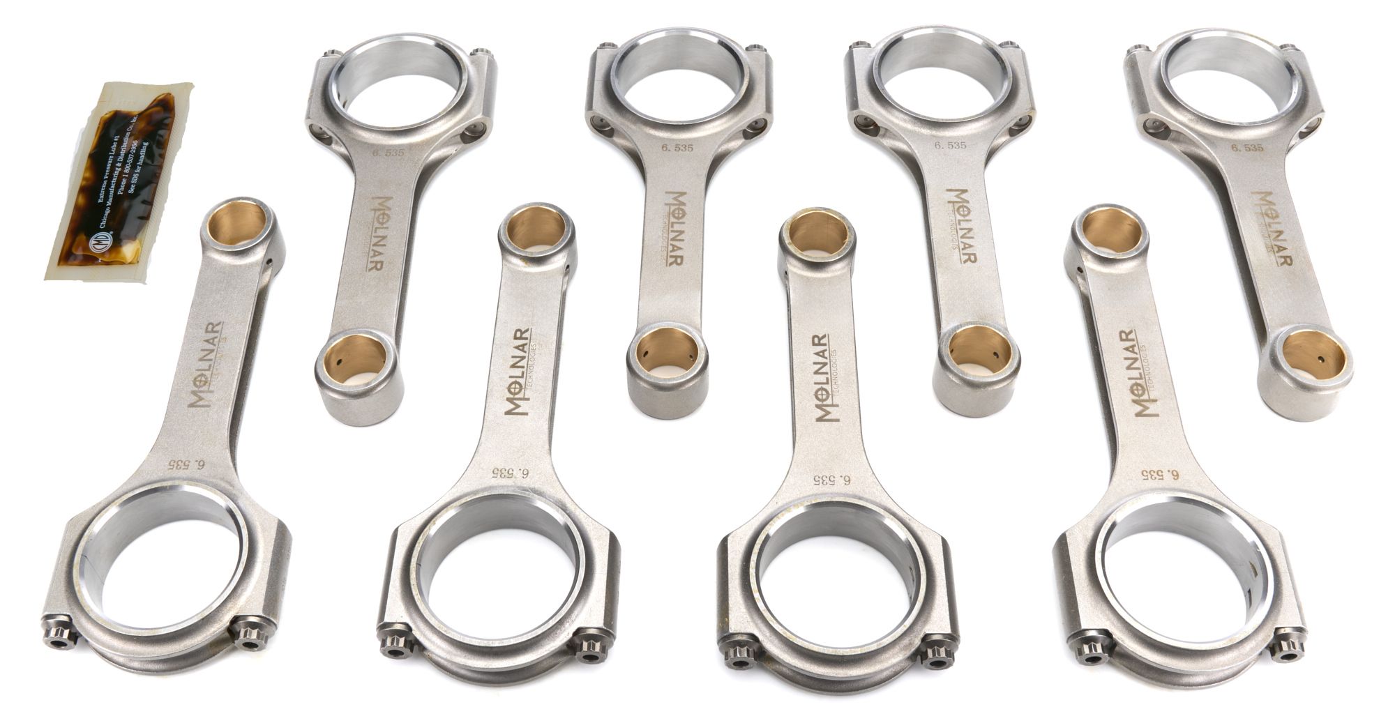 MOLNAR TECHNOLOGIES 6.535 H-Beam Rod Set BBC ch6535vtb8a