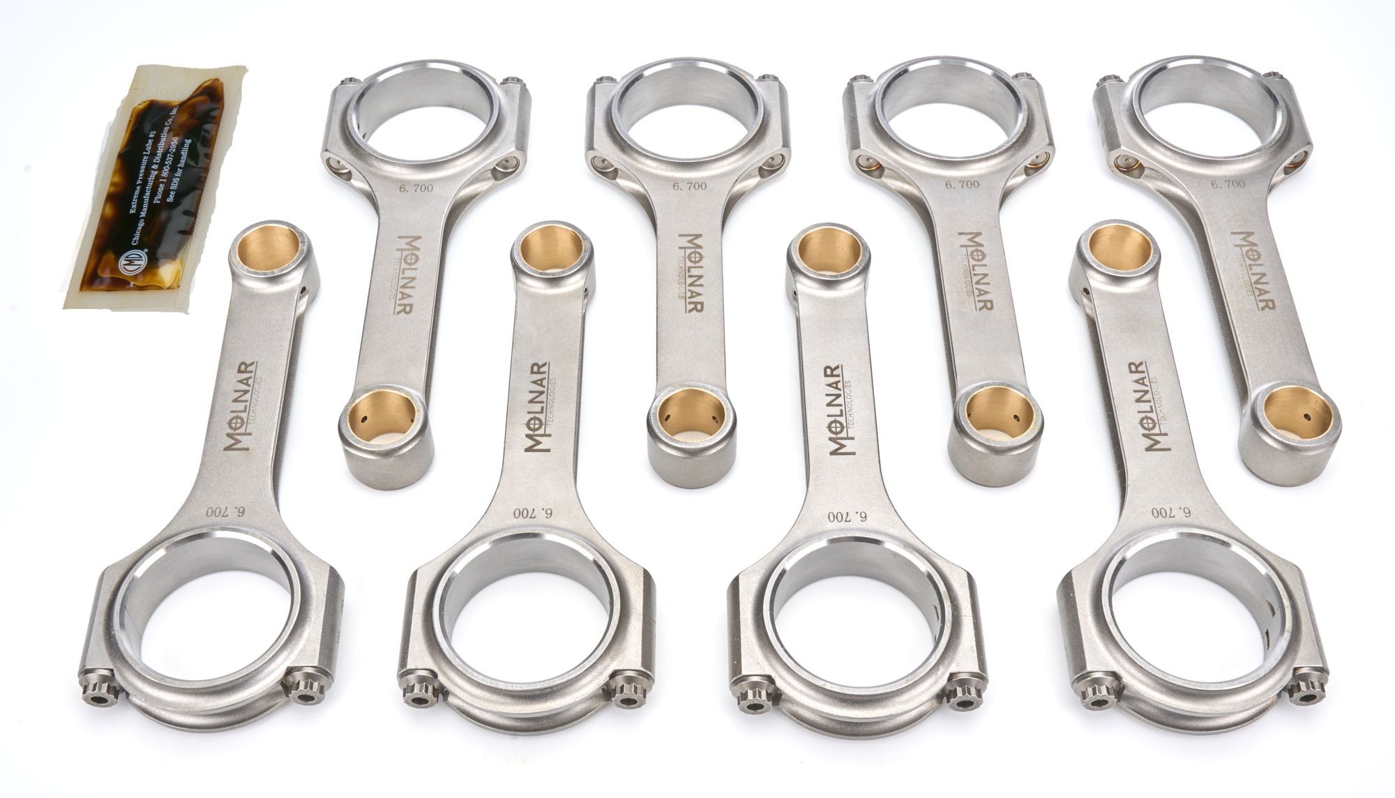 MOLNAR TECHNOLOGIES 6.700 H-Beam Rod Set BBC ch6700vtb8a