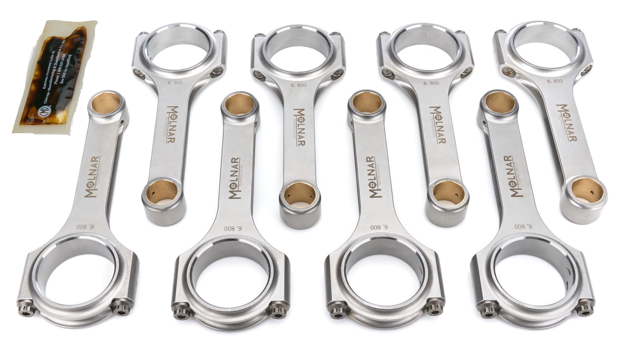 MOLNAR TECHNOLOGIES 6.800 H-Beam Rod Set BBC ch6800vtb8a