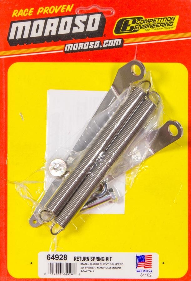 Moroso Chevrolet Small Block Throttle Return Spring Kit - Manifold Mount 64928