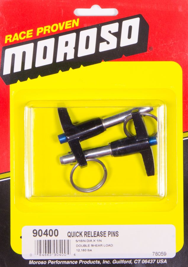 Moroso Quick Release Pin - 5/6in Diameter x 1in Long - 2 Pack 90400