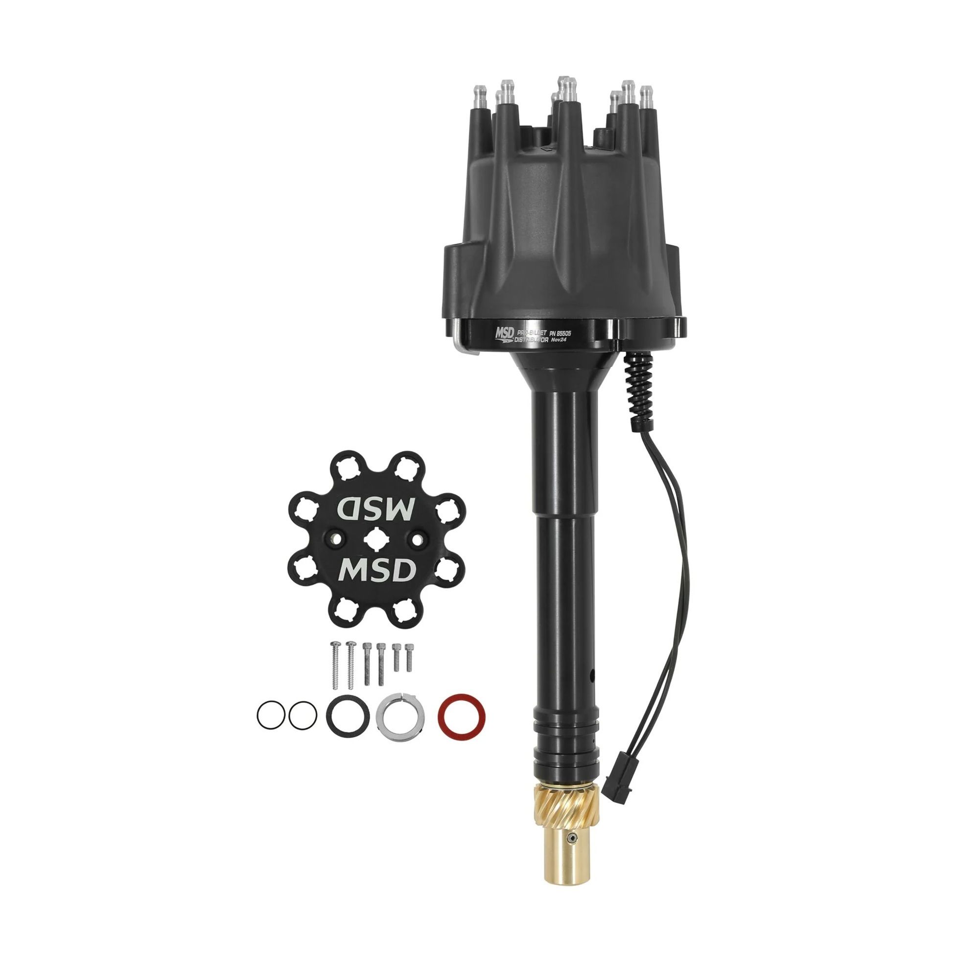 MSD Chevy V8 Pro Billet Distributor Black Finish 85505