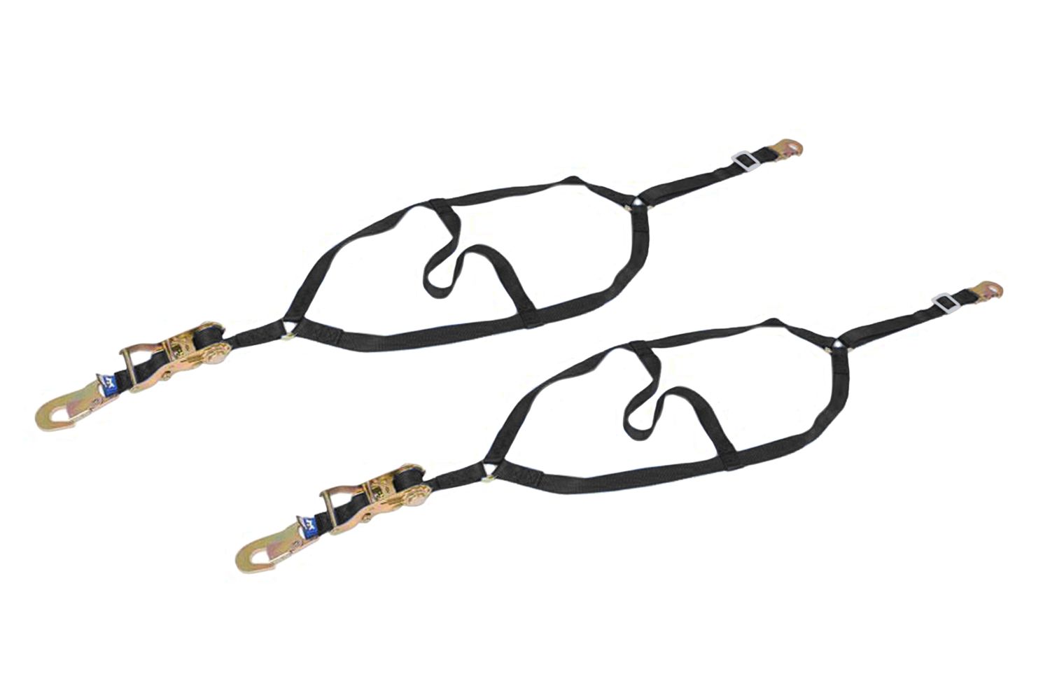 MACS CUSTOM TIE-DOWNS Dragster Front Nets Only Pair Flat Snap Hooks 111501