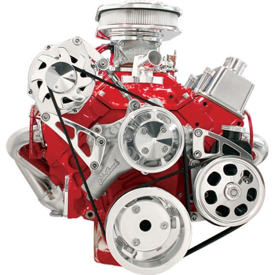 BILLET SPECIALTIES SBC LWP Serpentine Conversion KIt Black fm2111pc image 2