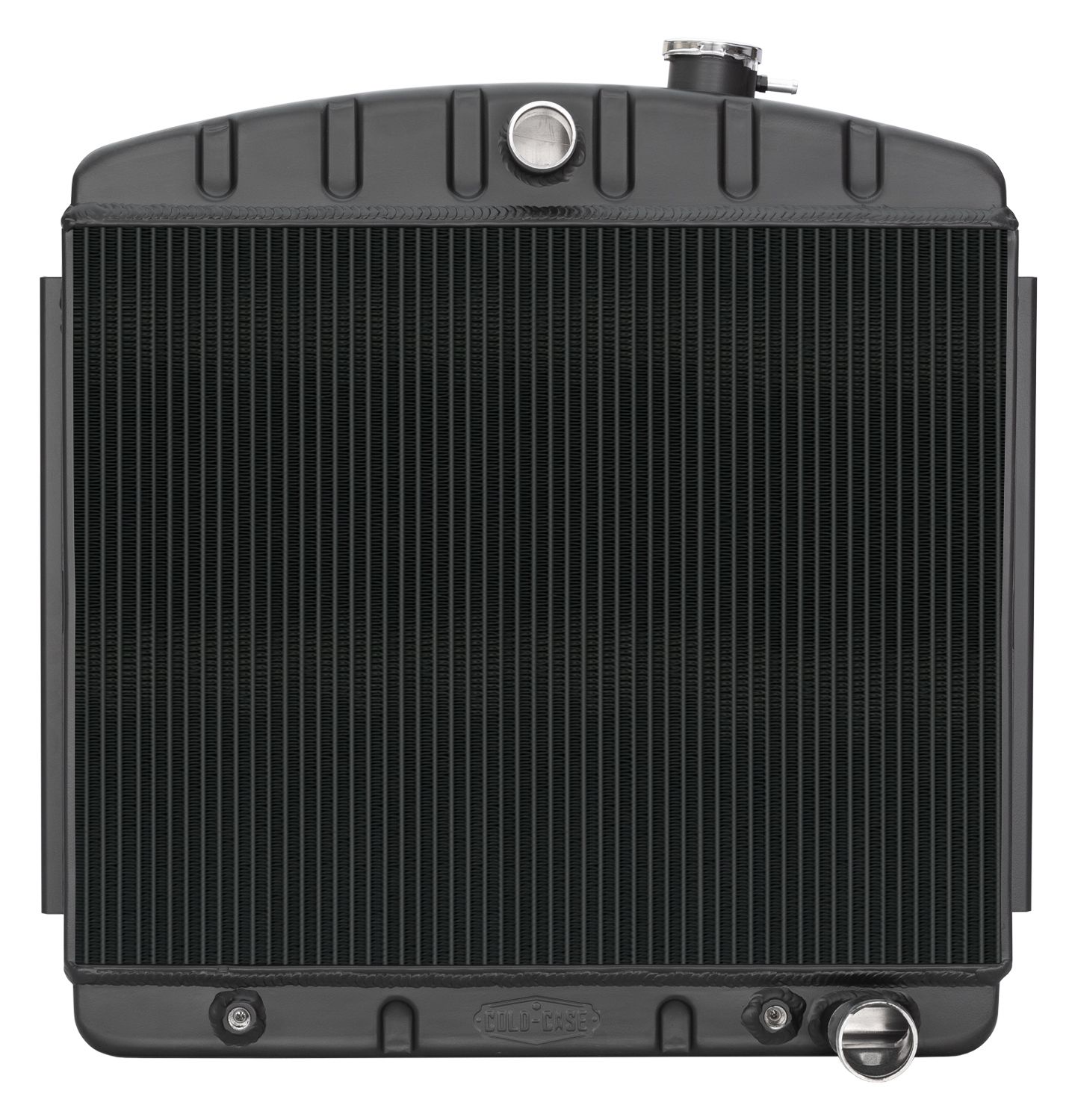 Cold-Case Radiators 55-57 Chevy Radiator V8 AT Black cht562ab image 2