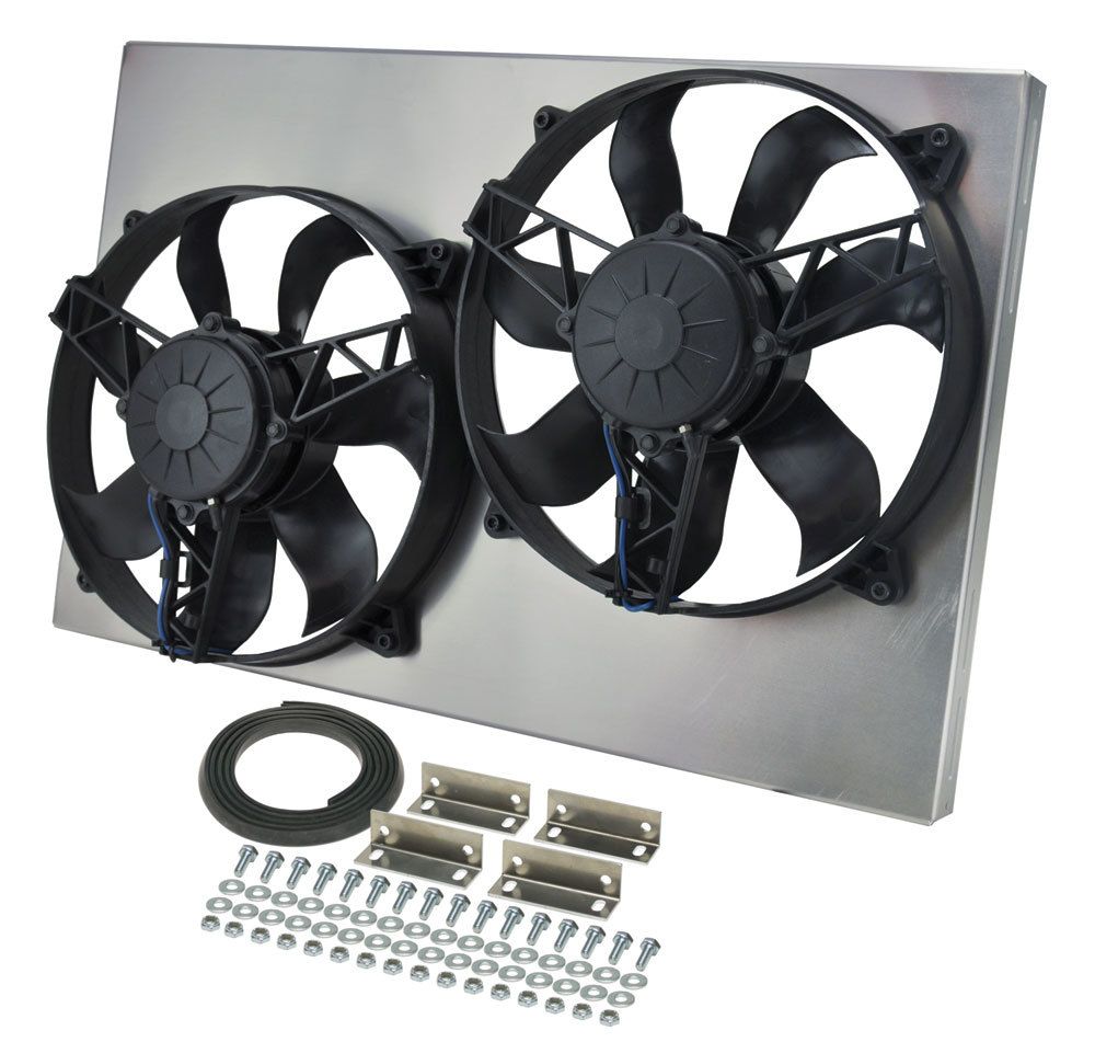 DERALE Dual RAD Fan w/Alum Shroud Assembly 16831 image 2