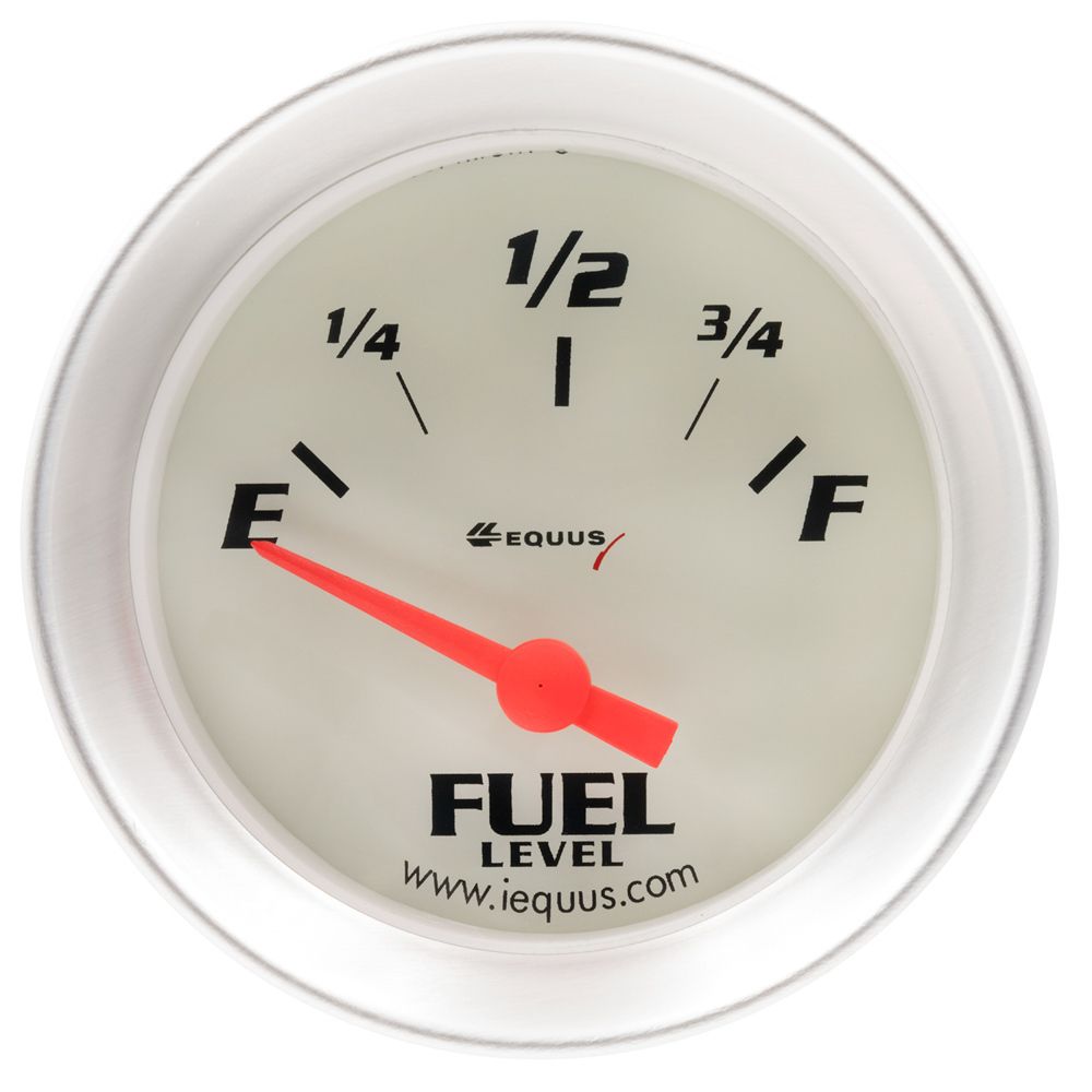 EQUUS 2.0 Dia Fuel Level Gauge Silver e8363 image 2