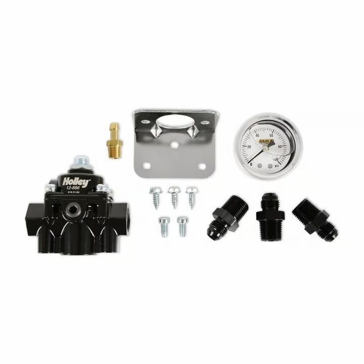 HOLLEY 12-886 Regulator/Gauge Kit w/Fittings 12886kit image 2