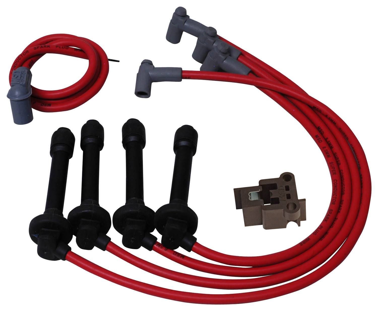 MSD 8.5mm Plug Wire Set - 92-00 Honda 1.6L 35359 image 2