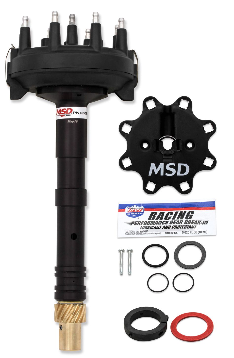 MSD BBC L/P Crank Trigger Distributor - Black 85583 image 2