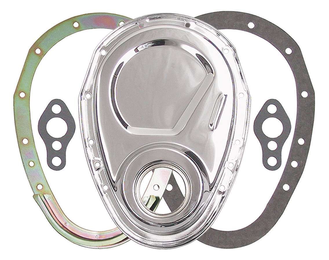 TRANS-DAPT SBC 2-Piece Timing Cover Chrome 8909 image 2