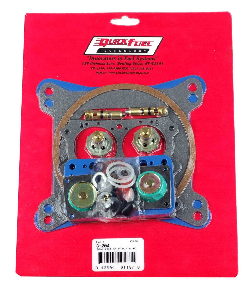 QUICK FUEL TECHNOLOGY Non-Stick Rebuild Kit; 4150 D.A. 390-850 CFM 32004qft