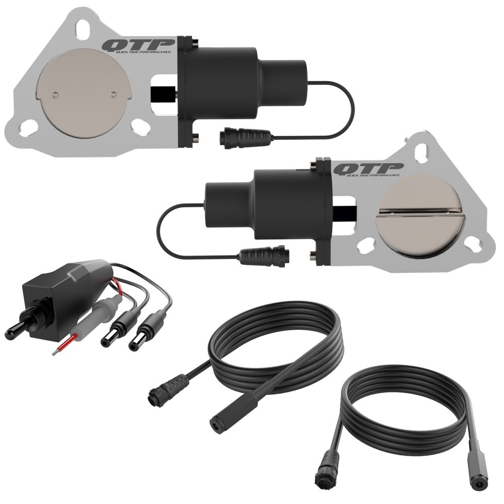 QTP QTEC 3in Electric Cutout Valves Kit - Pair QTEC60