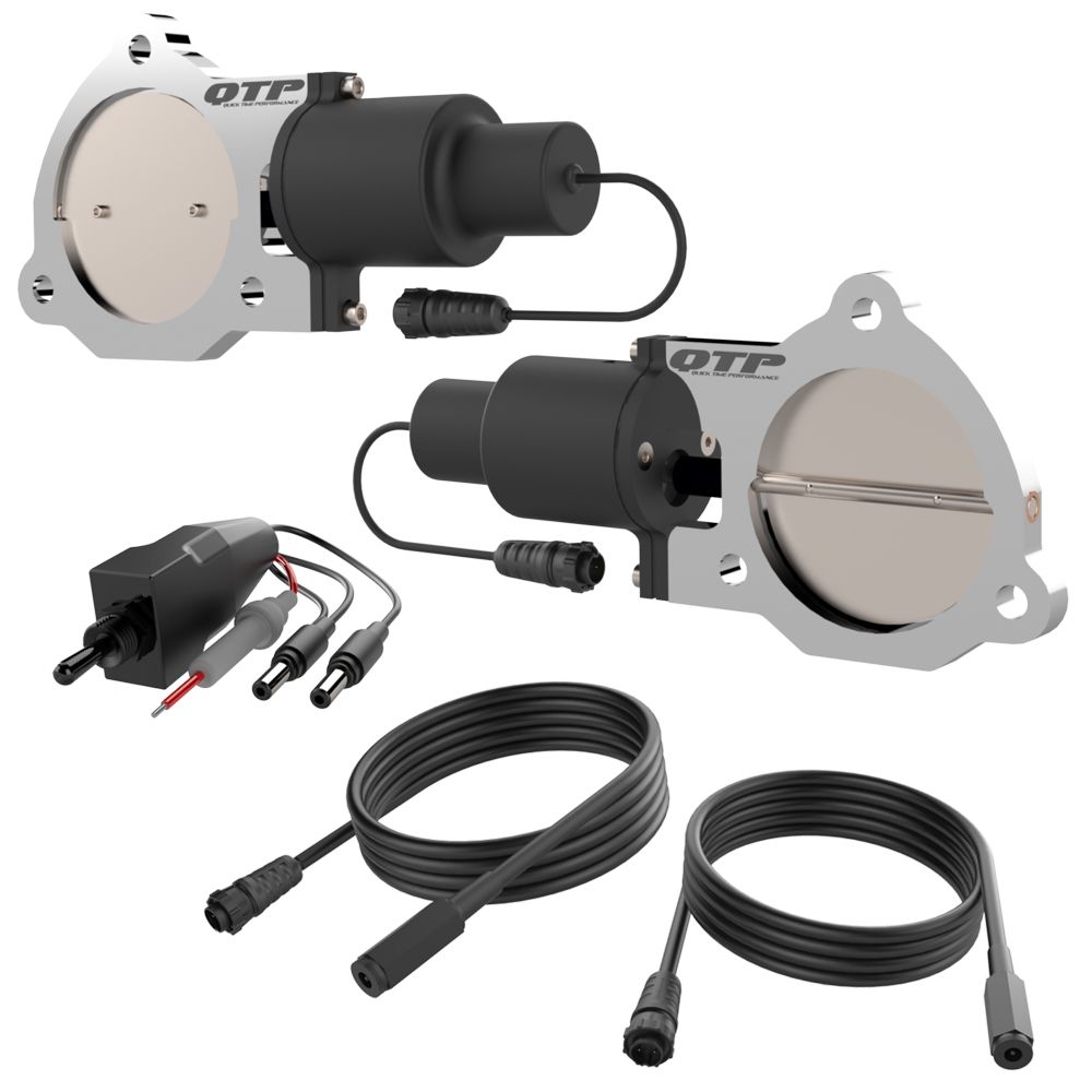 QTP QTEC 3.5in Electric Cutout Valves Kit - Pair QTEC70