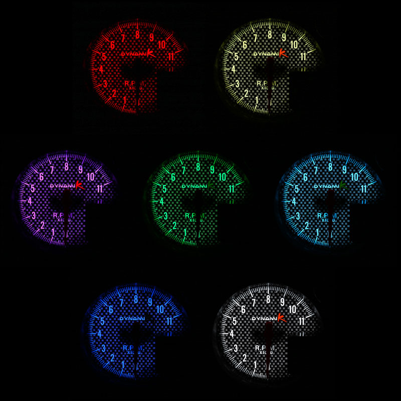 SPEC-D Tuning 2 Inch Rpm Gauge - Black Frame rg-5dk02bkcf image 2