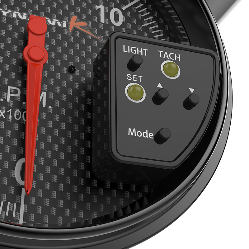 SPEC-D Tuning 2 Inch Rpm Gauge - Black Frame rg-5dk02bkcf image 4