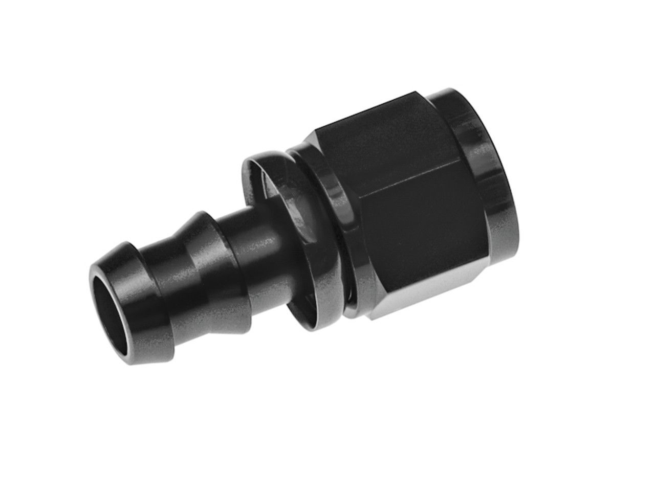 REDHORSE PERFORMANCE 4AN Push Lock Hose End Str Black 2000042