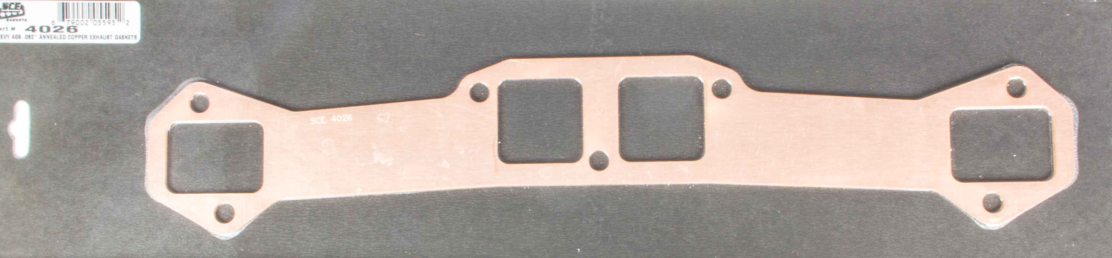 SCE GASKETS Copper Exhaust Gaskets - 409 Chevy 4026