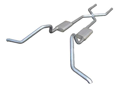 Pypes Impala Cutlass B-body 2.5 inch Crossmember-back Side-Exit System w/ X-pipe Violator SGB10V