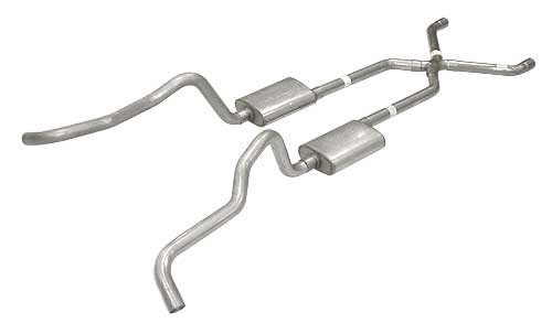 Pypes Chevy Wagon 2.5" Crossmember-back System w/ X-pipe with Violator Mufflers SGC16V