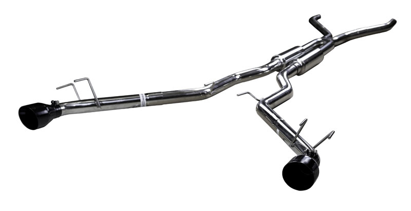 Pypes Camaro V8 Cat-back Mid-Muffler System 2.5 INCH 4.5 Phantom Black Tips Coupe Only SGF50KB
